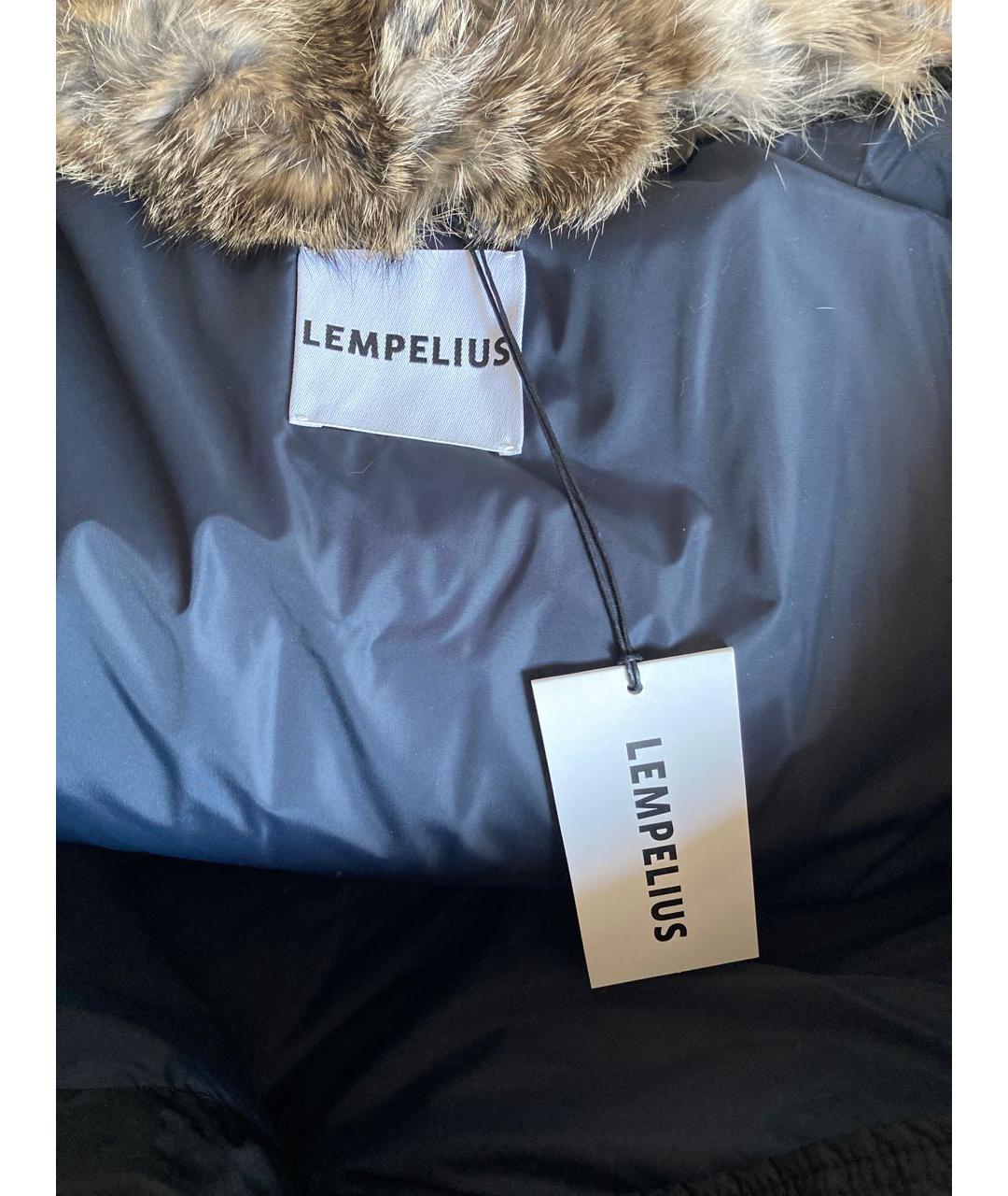 LEMPELIUS Черный полиамидовый пуховик, фото 3