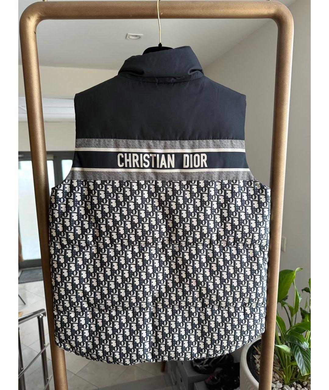 CHRISTIAN DIOR Синий хлопковый жилет, фото 3
