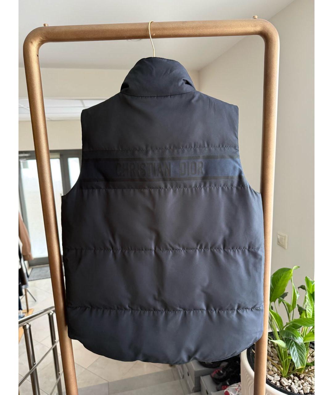 CHRISTIAN DIOR Синий хлопковый жилет, фото 5