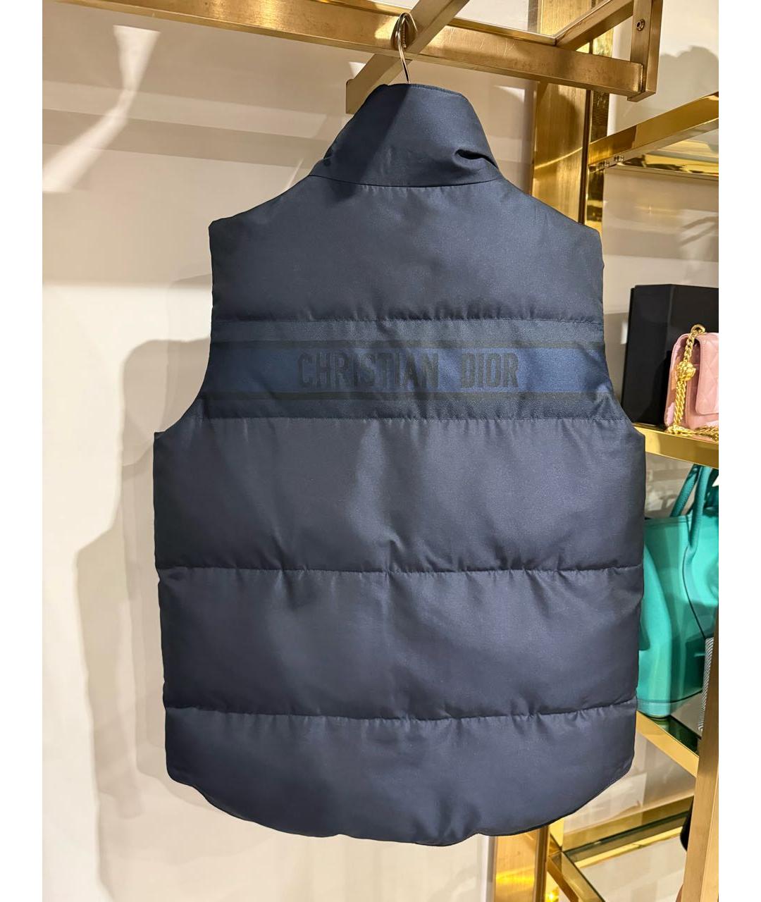 CHRISTIAN DIOR Синий хлопковый жилет, фото 5
