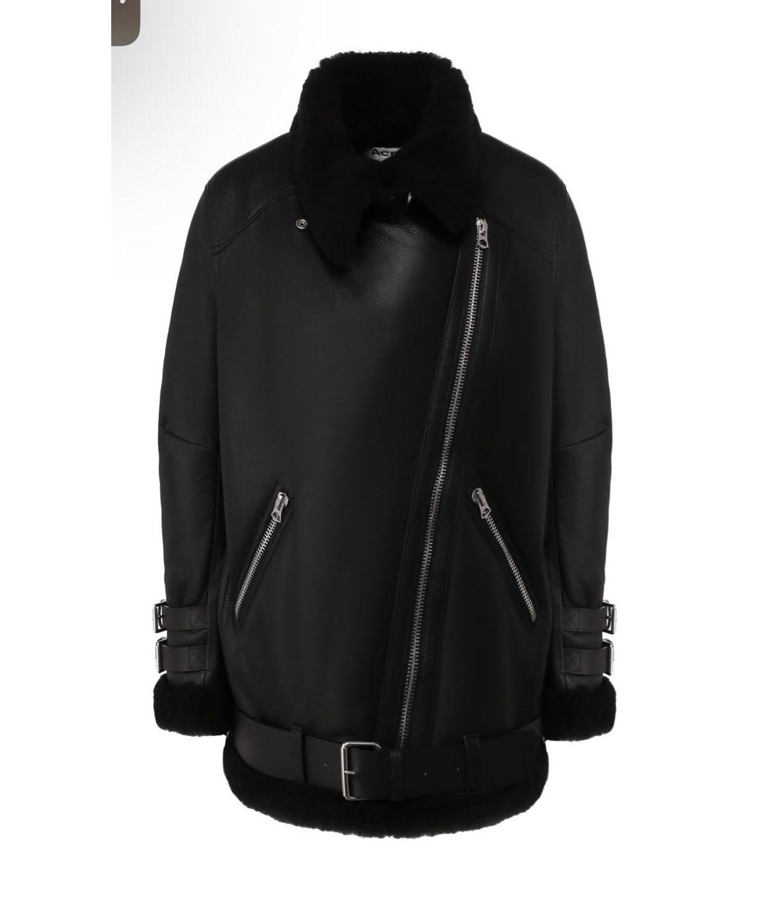 ACNE STUDIOS Черная кожаная дубленка, фото 9
