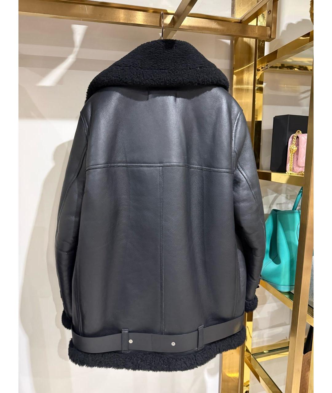 ACNE STUDIOS Черная кожаная дубленка, фото 4