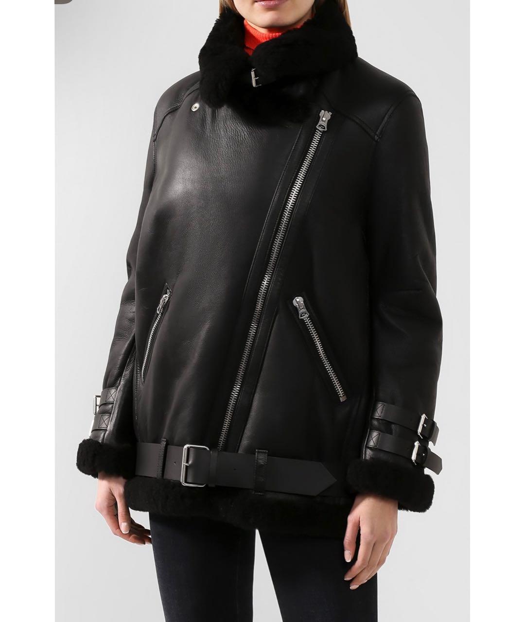ACNE STUDIOS Черная кожаная дубленка, фото 8