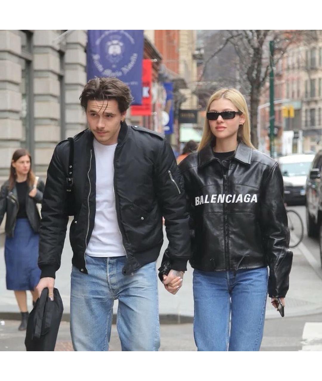 BALENCIAGA Черная кожаная куртка, фото 6