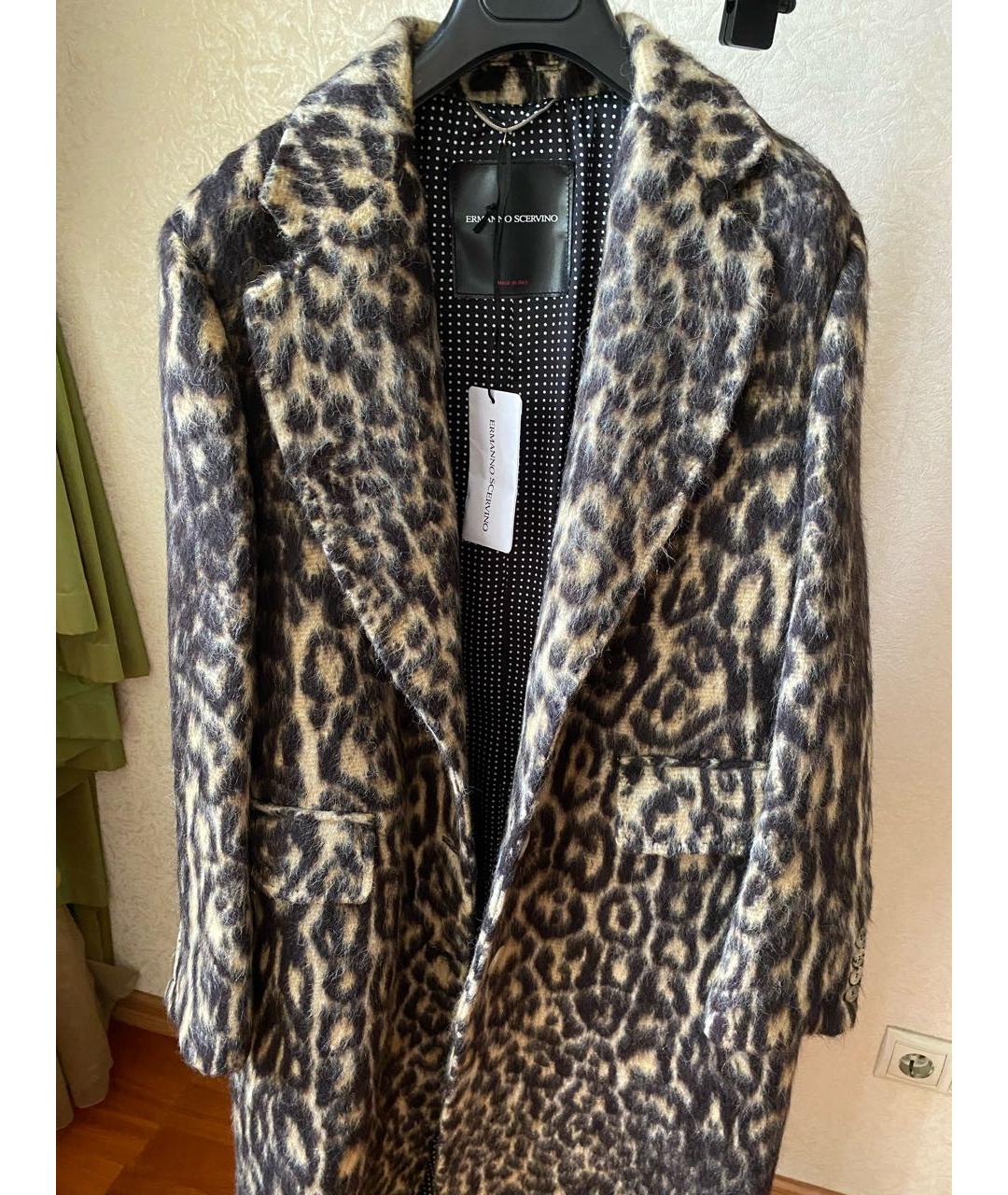 ERMANNO SCERVINO Мульти шерстяное пальто, фото 4