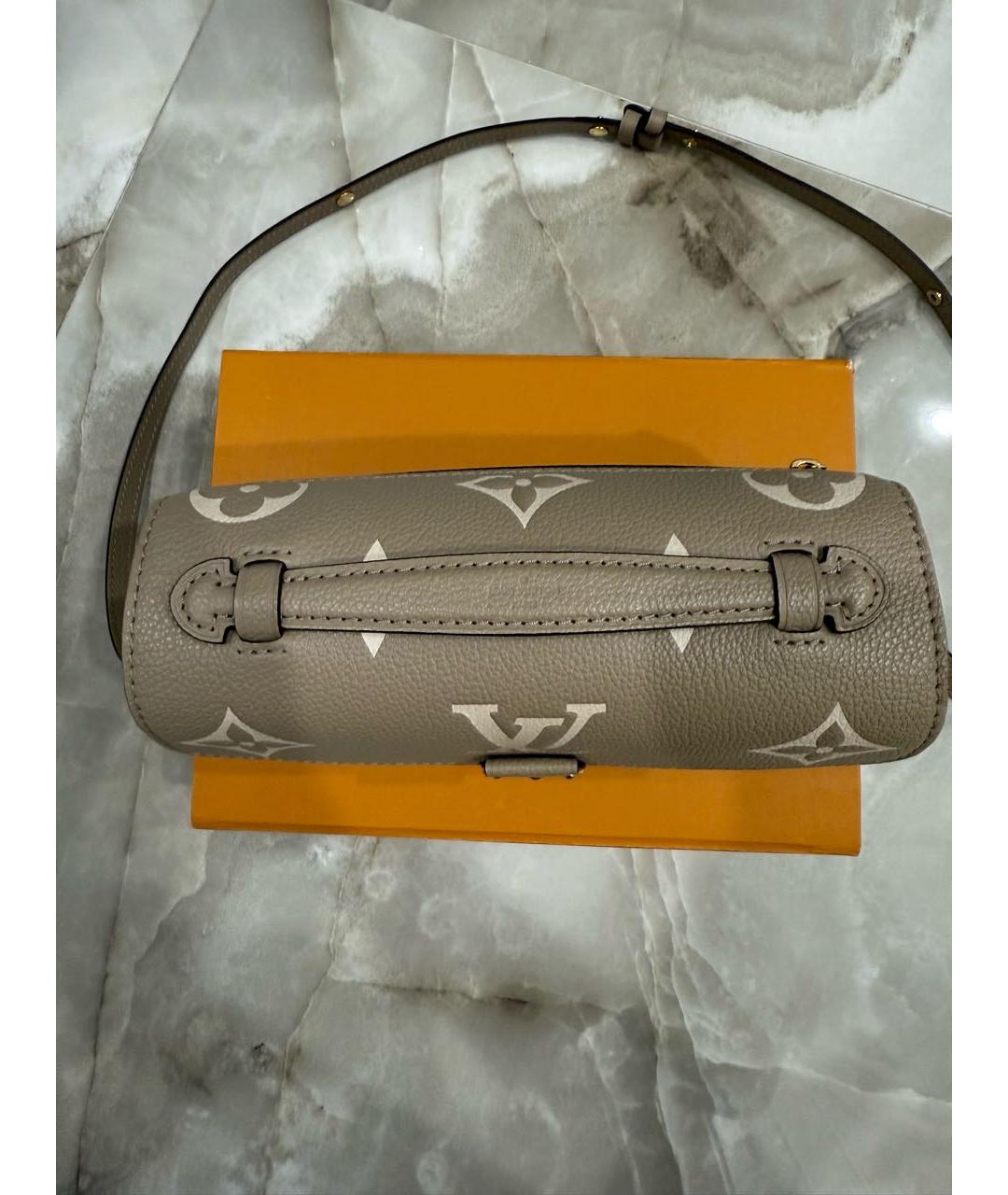 LOUIS VUITTON Бежевая кожаная сумка через плечо, фото 5