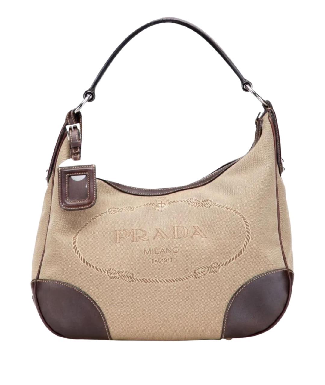 PRADA Коричневая кожаная сумка через плечо, фото 1