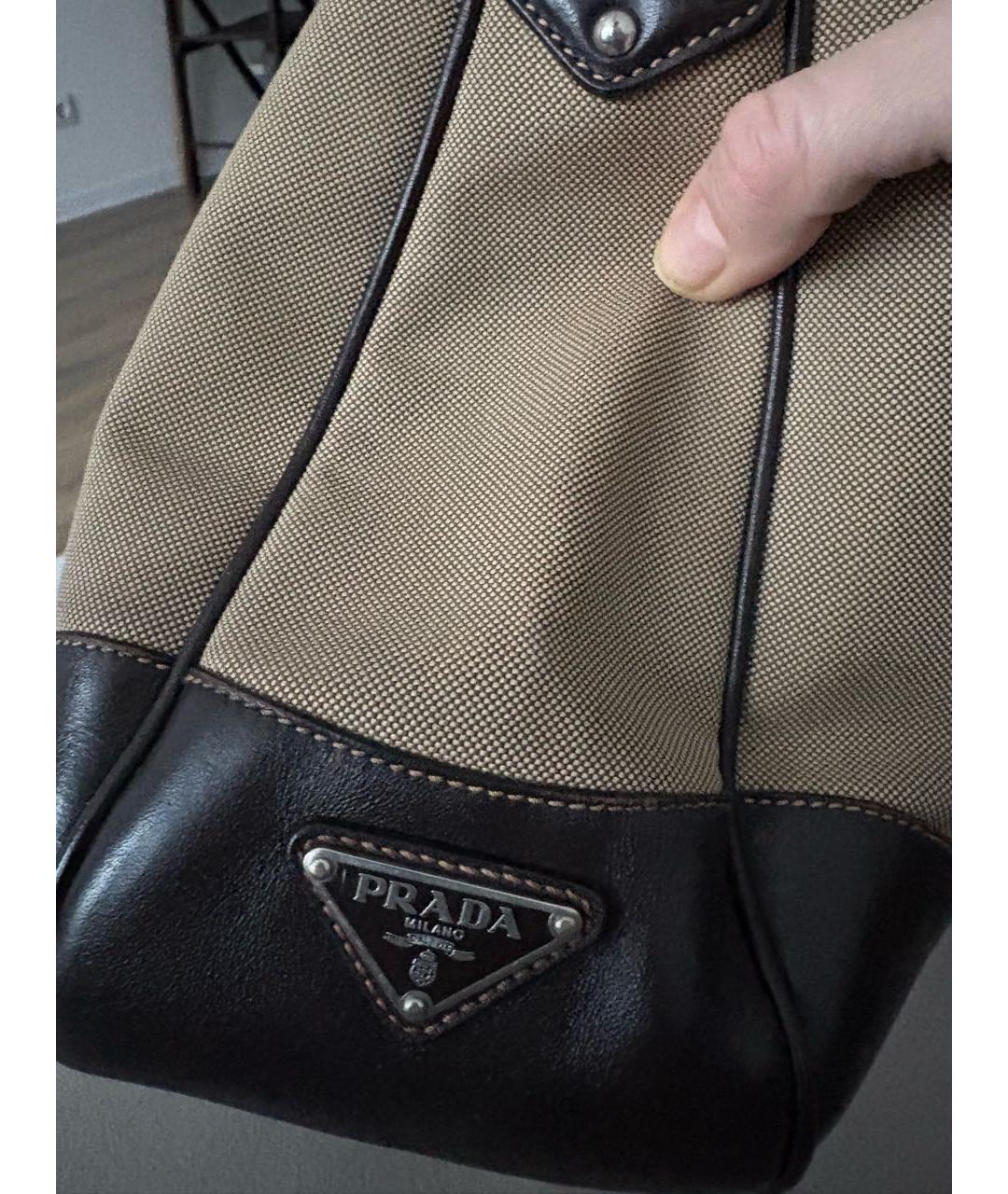 PRADA Коричневая кожаная сумка через плечо, фото 8