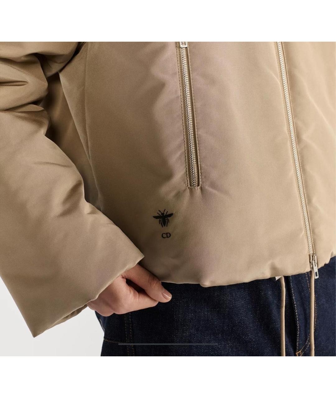 CHRISTIAN DIOR Бежевая шелковая куртка, фото 5