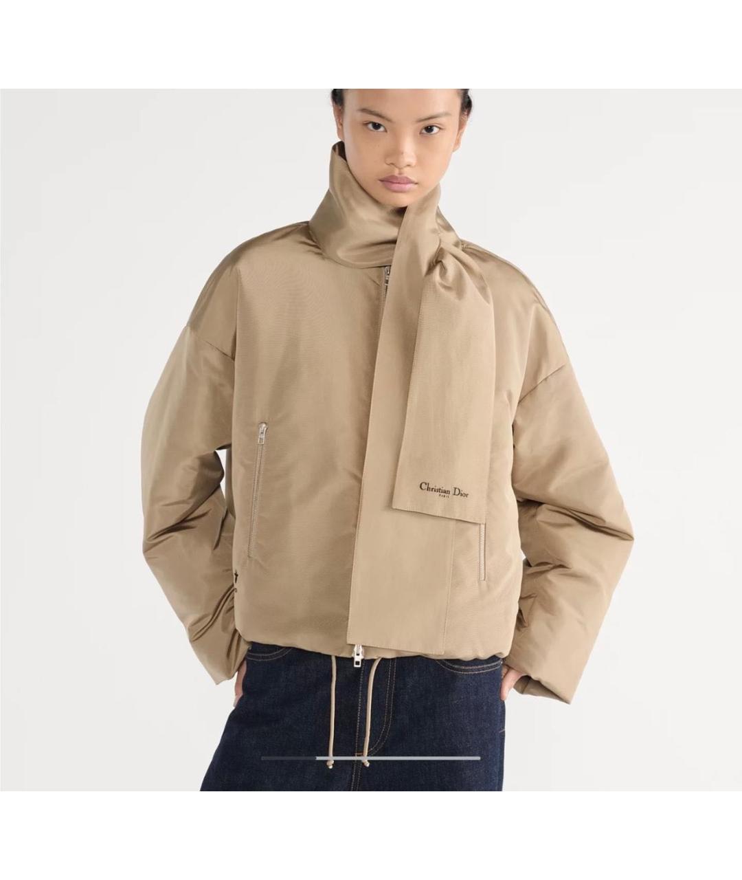CHRISTIAN DIOR Бежевая шелковая куртка, фото 2
