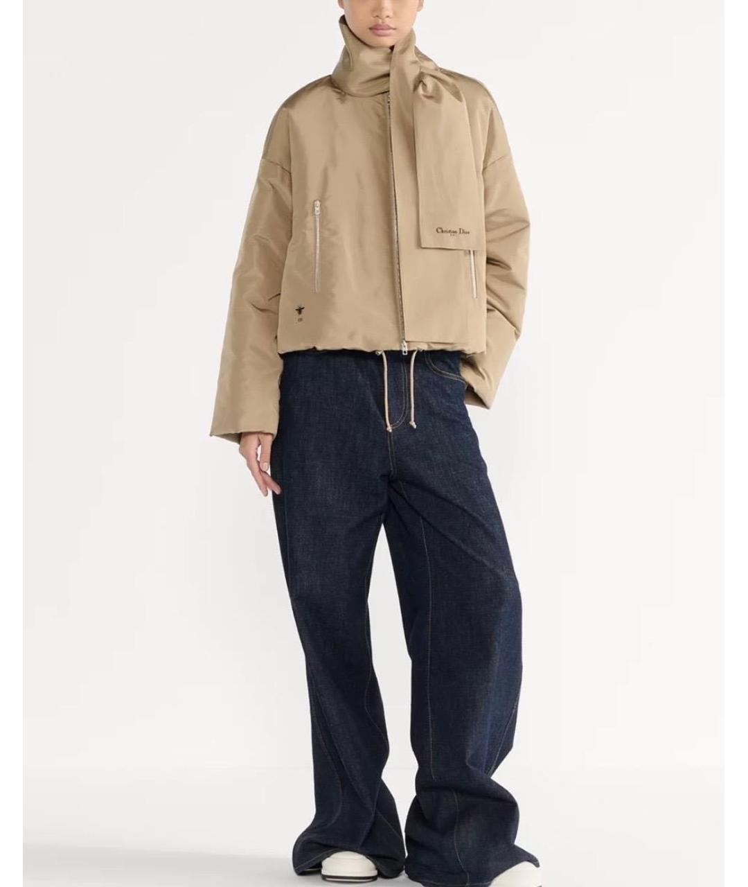 CHRISTIAN DIOR Бежевая шелковая куртка, фото 8