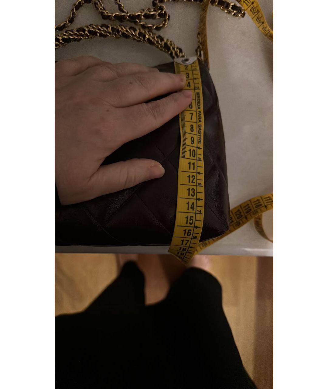 CHANEL Бордовая сумка через плечо из лакированной кожи, фото 6