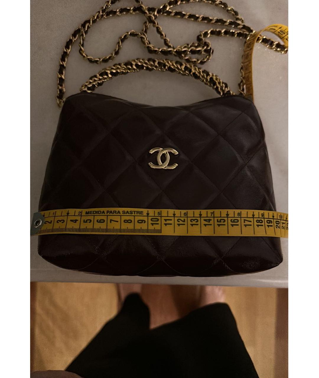 CHANEL Бордовая сумка через плечо из лакированной кожи, фото 5