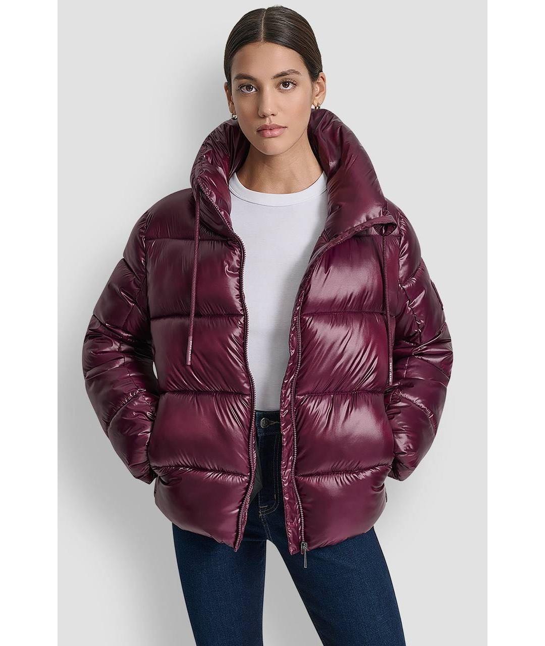 DKNY Бордовый пуховик, фото 2