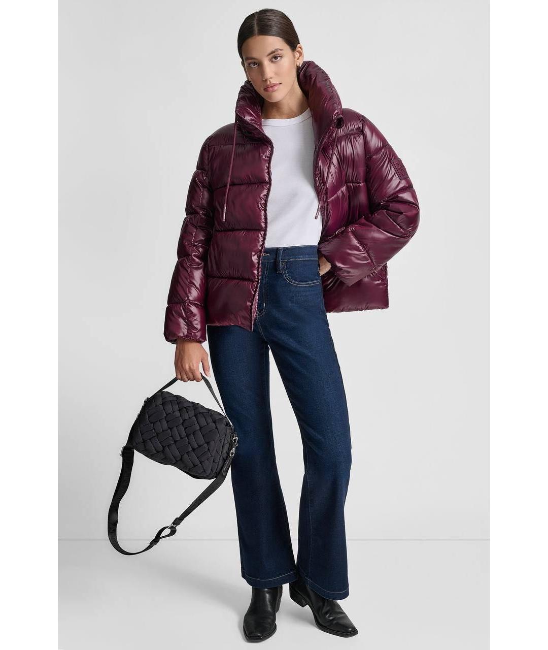 DKNY Бордовый пуховик, фото 4