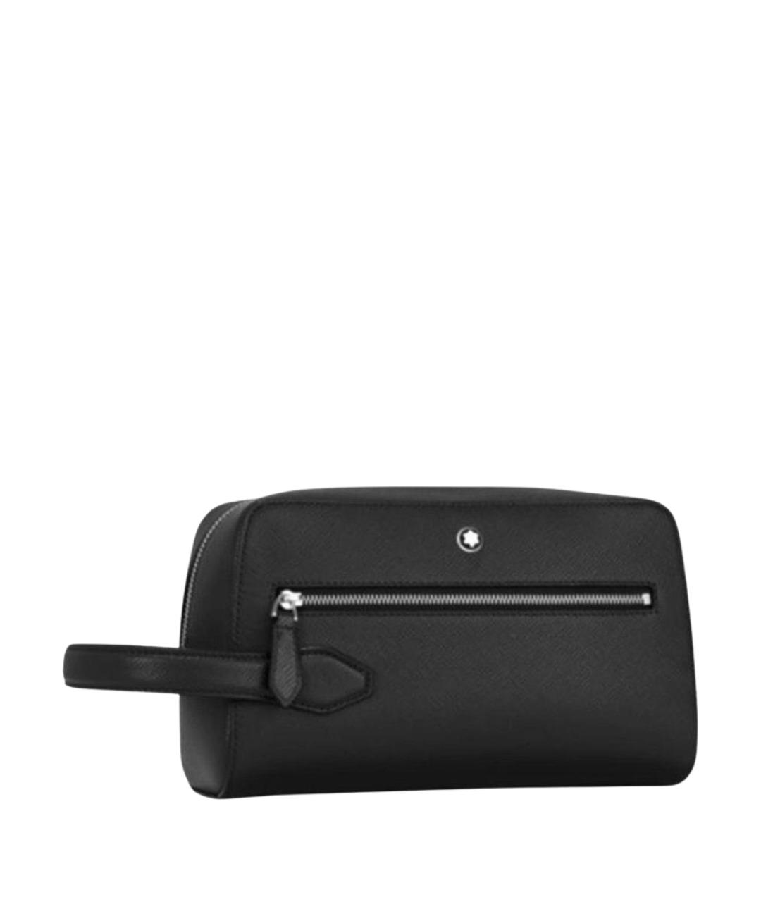 MONTBLANC Черная кожаная косметичка, фото 1