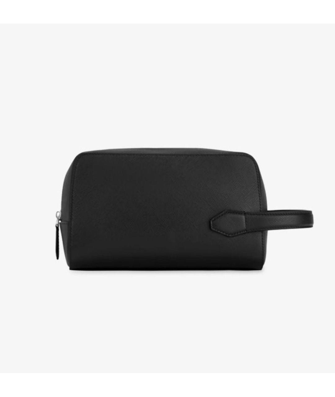 MONTBLANC Черная кожаная косметичка, фото 2