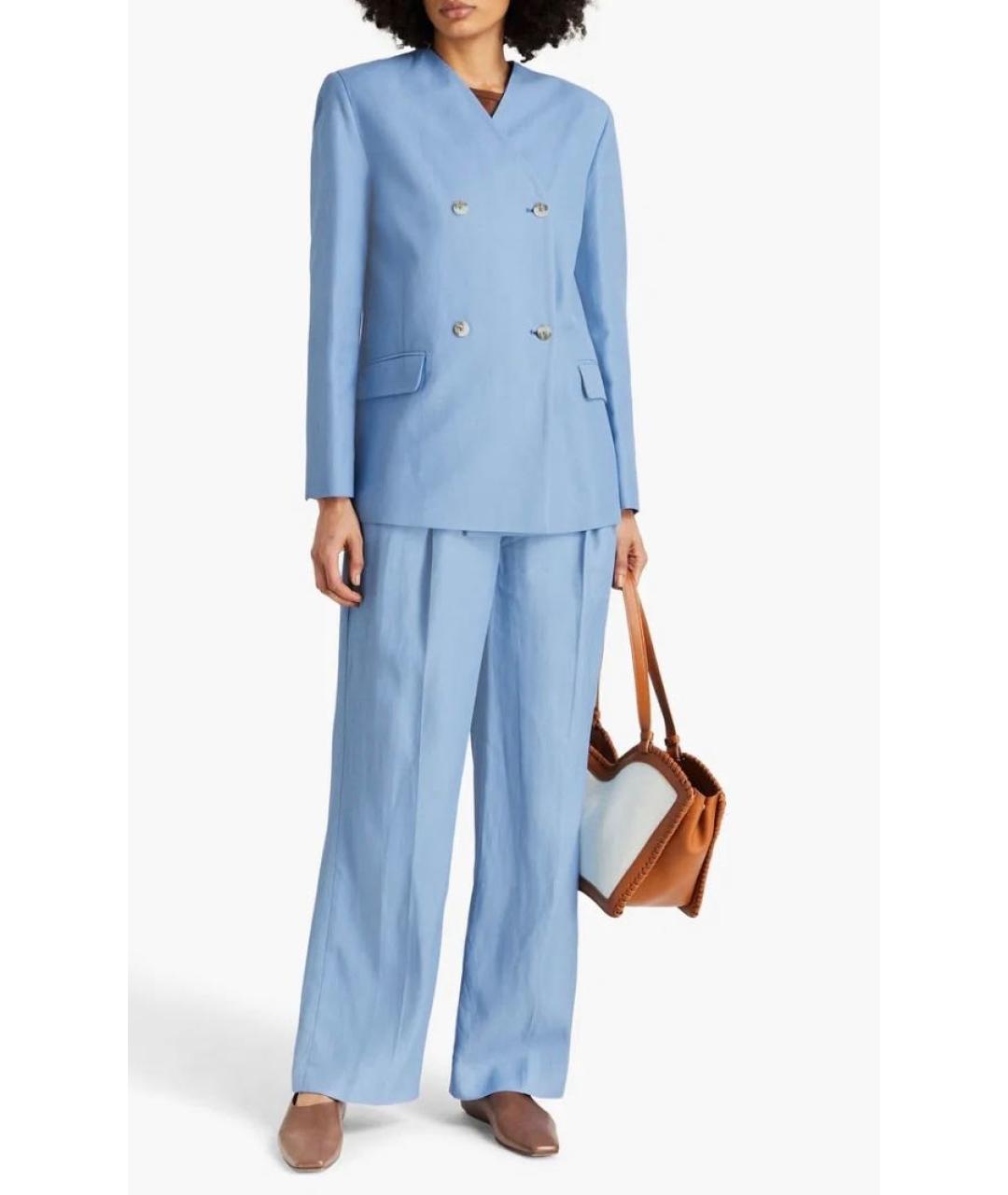 LOULOU STUDIO Голубой вискозный жакет/пиджак, фото 7