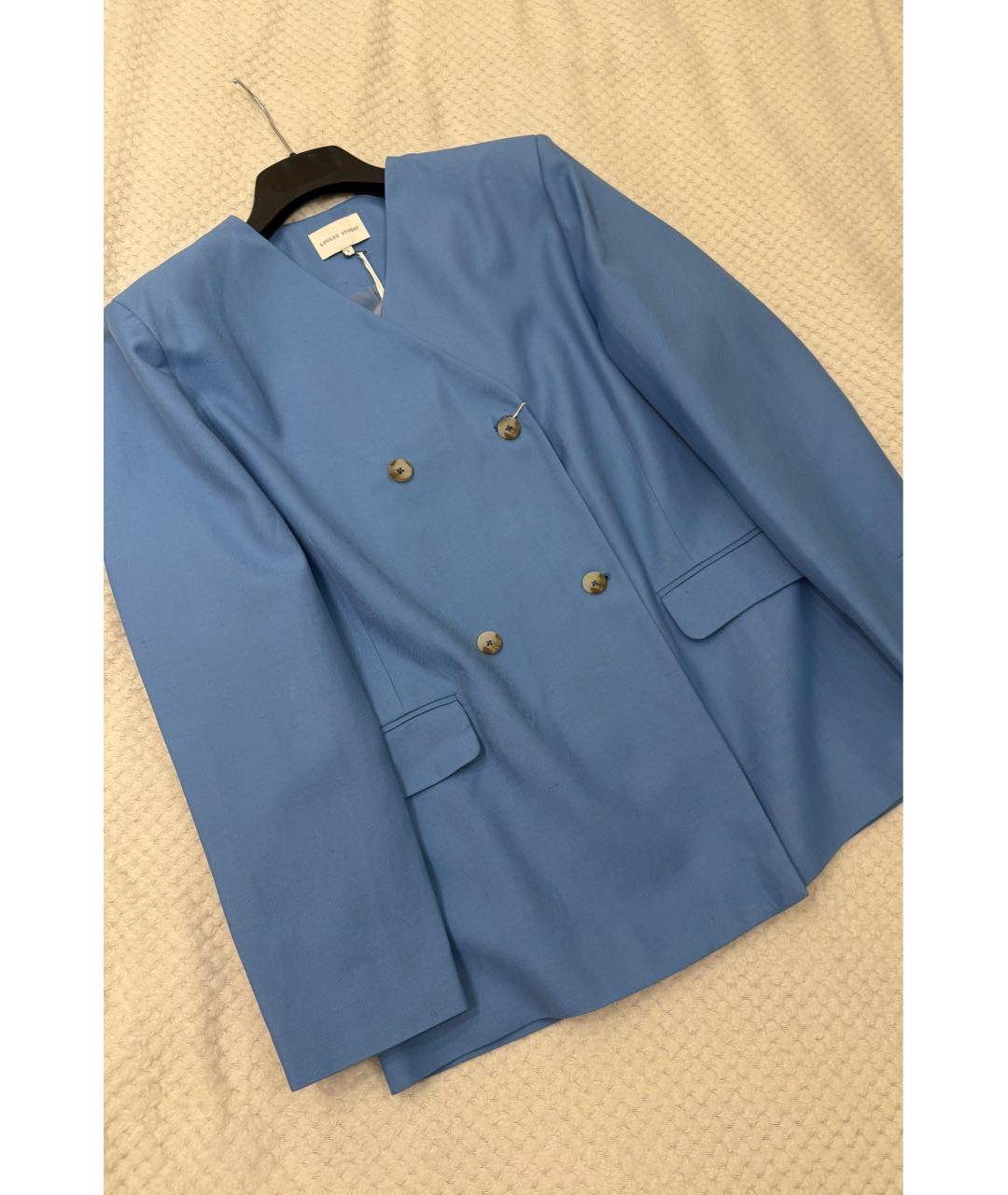 LOULOU STUDIO Голубой вискозный жакет/пиджак, фото 2