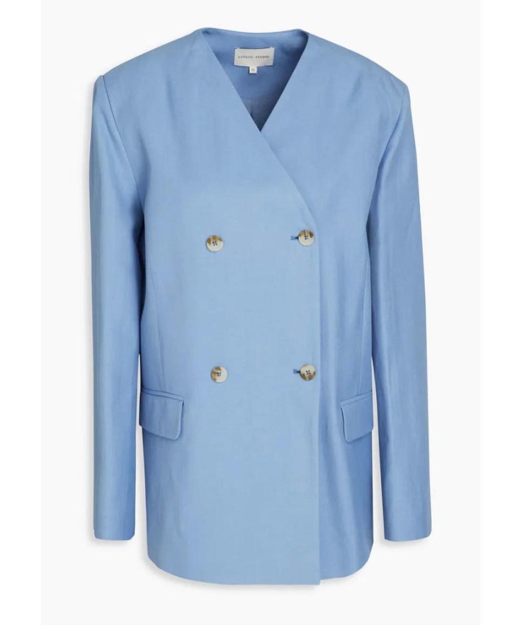 LOULOU STUDIO Голубой вискозный жакет/пиджак, фото 1