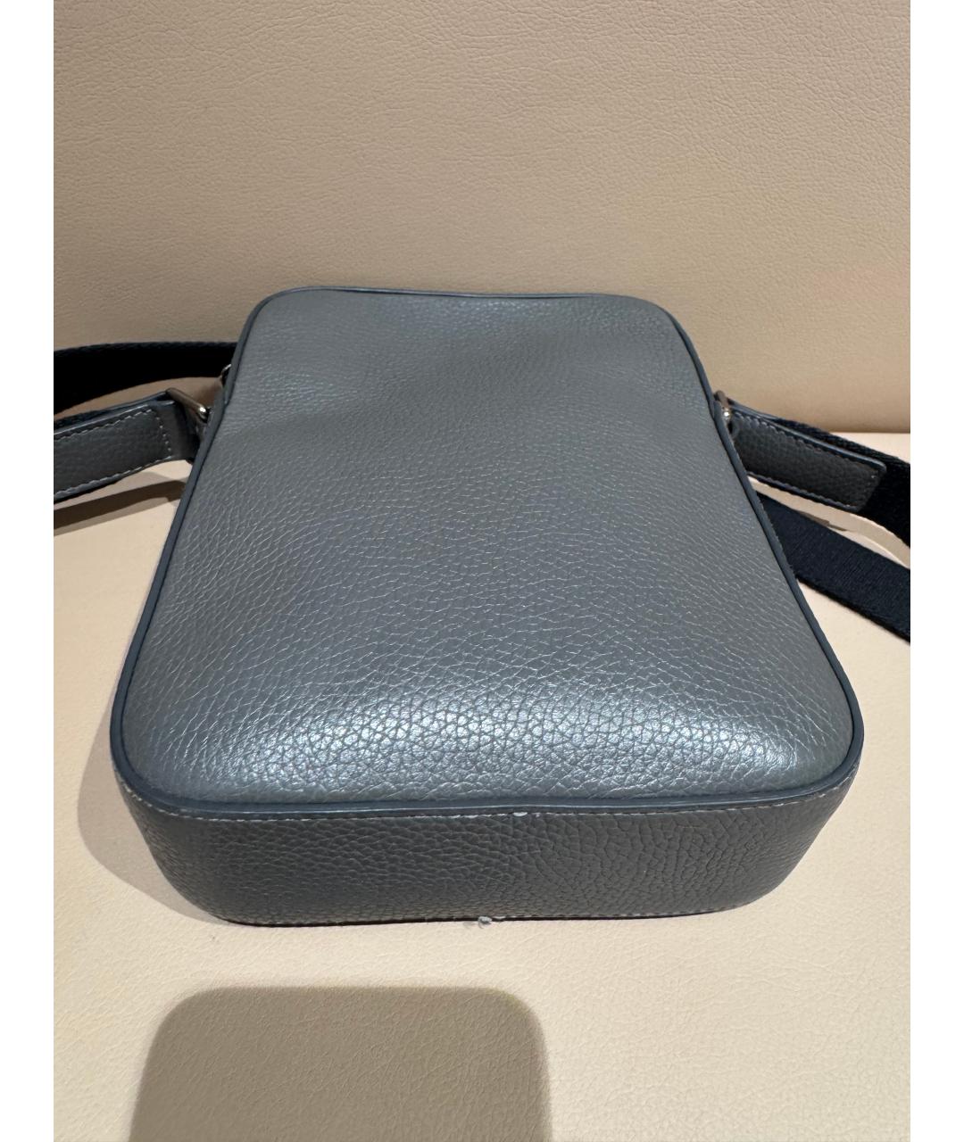 BURBERRY Серая кожаная сумка на плечо, фото 6