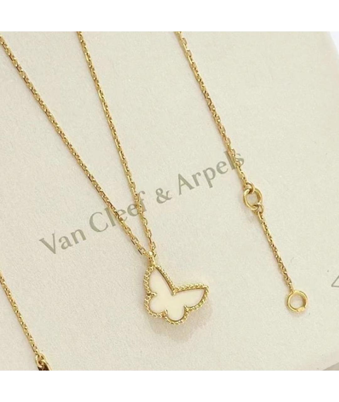 VAN CLEEF & ARPELS Белая подвеска из желтого золота, фото 4