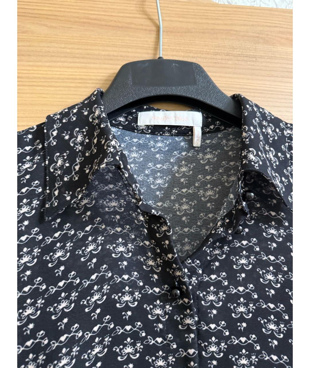 SEE BY CHLOE Черное полиэстеровое повседневное платье, фото 3