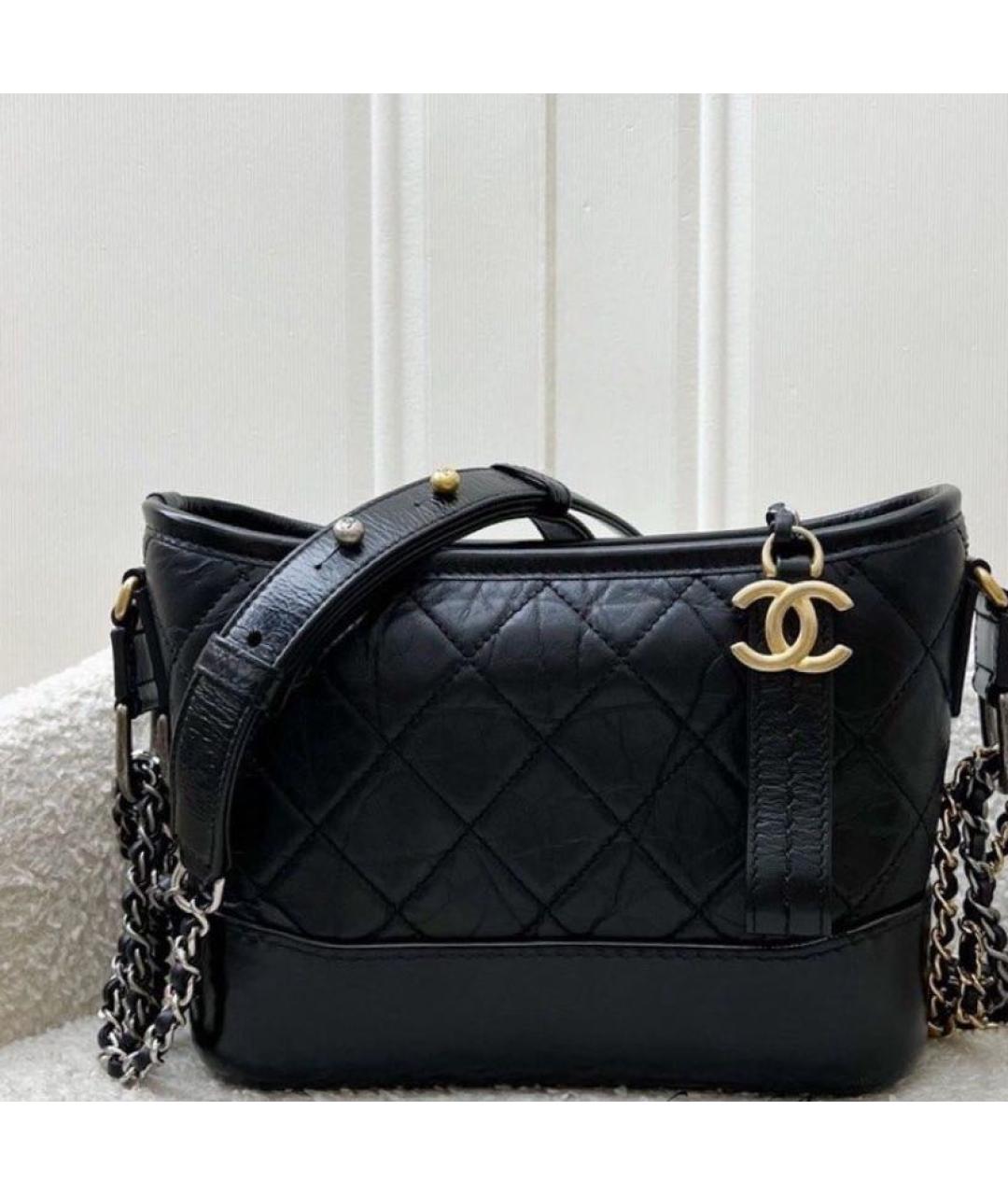 CHANEL Черная кожаная сумка через плечо, фото 5