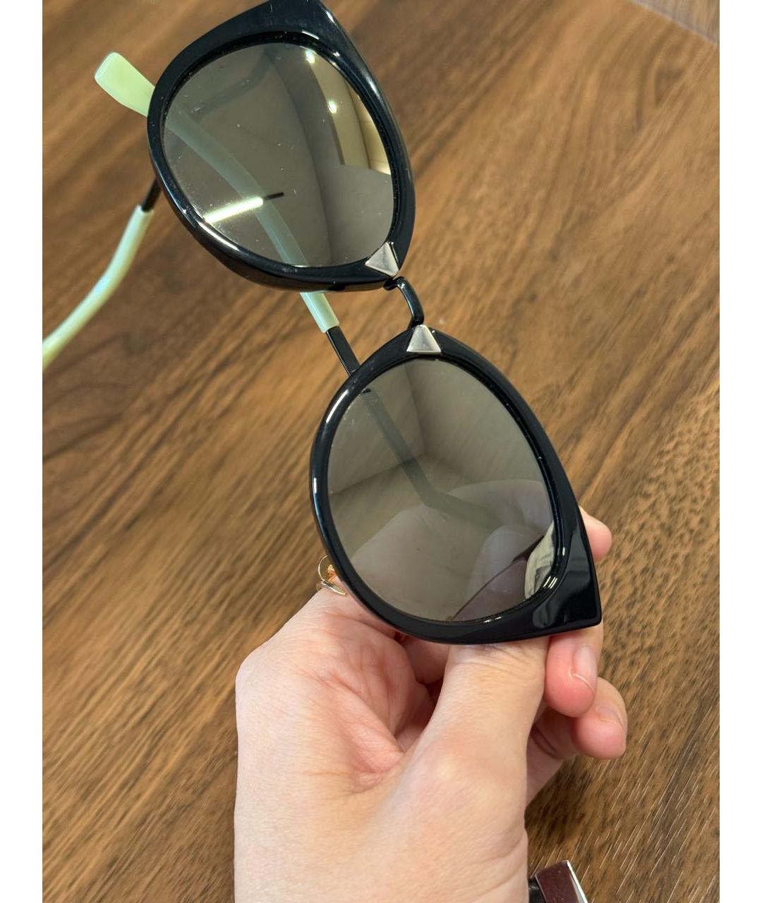 FENDI Черные пластиковые солнцезащитные очки, фото 5