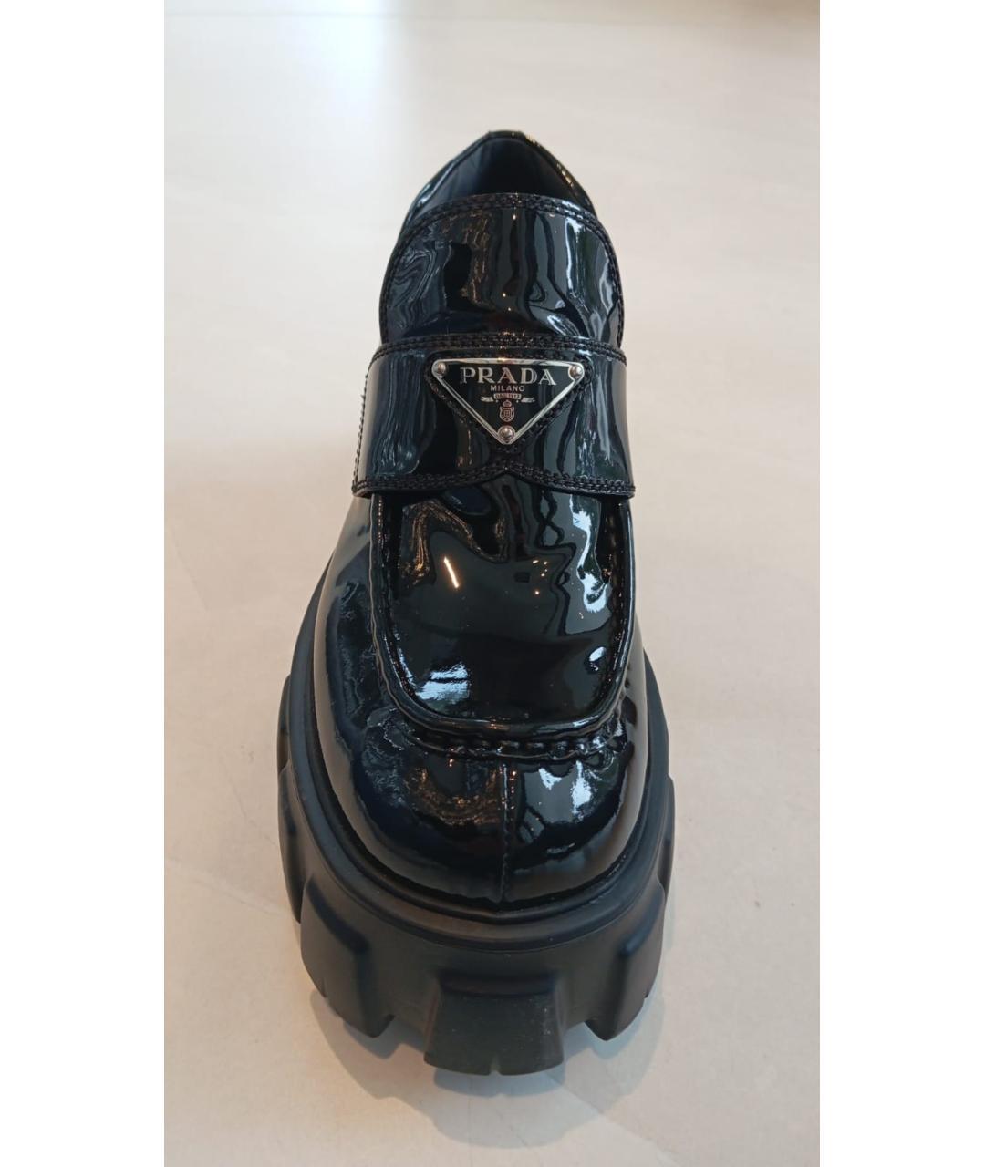 PRADA Черные лоферы из лакированной кожи, фото 8