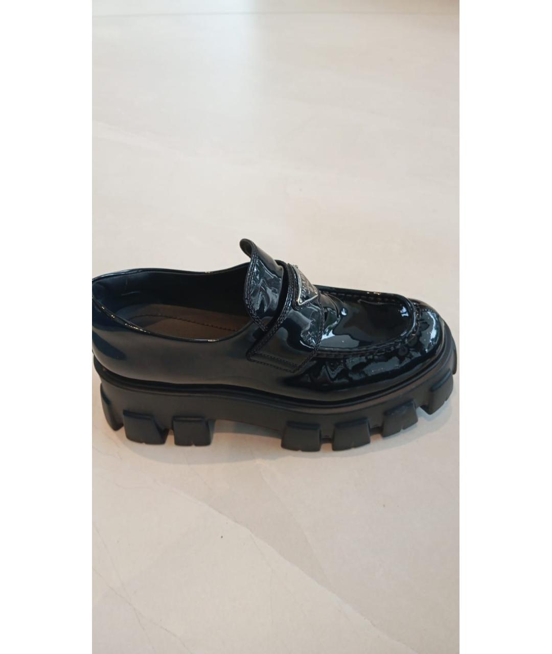 PRADA Черные лоферы из лакированной кожи, фото 7