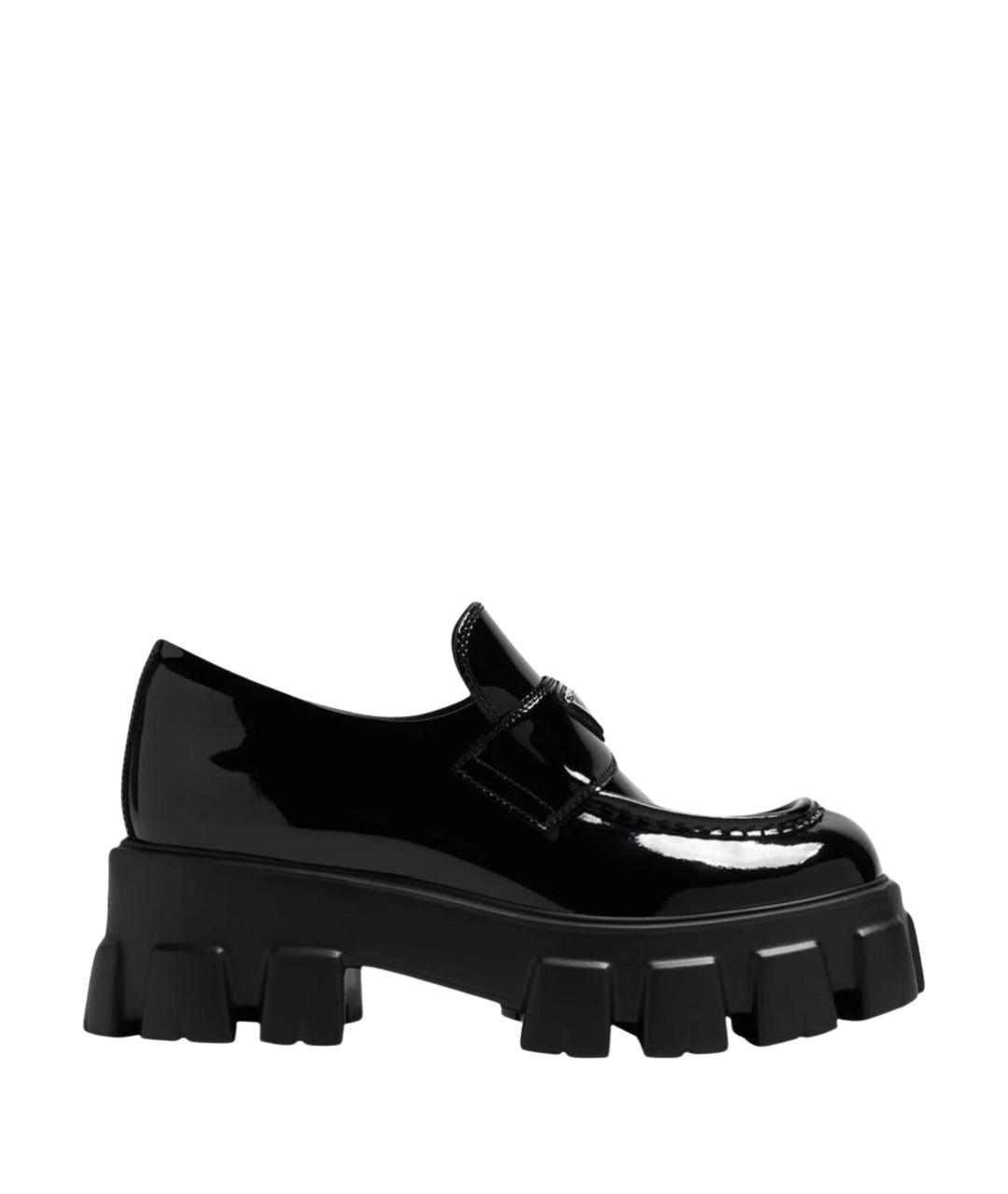 PRADA Черные лоферы из лакированной кожи, фото 1