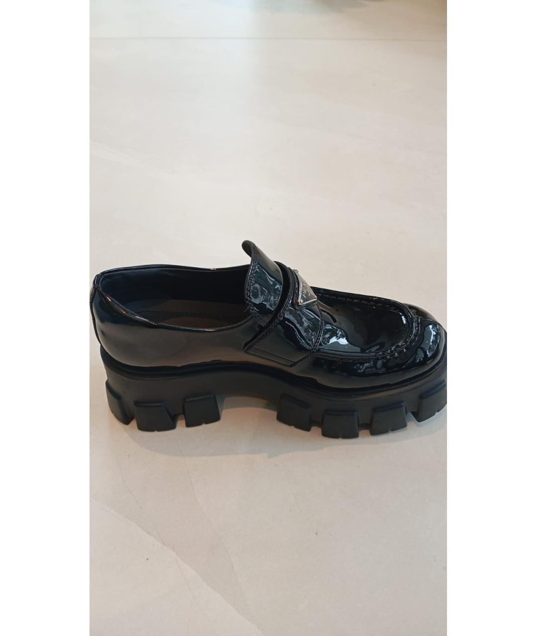PRADA Черные лоферы из лакированной кожи, фото 9