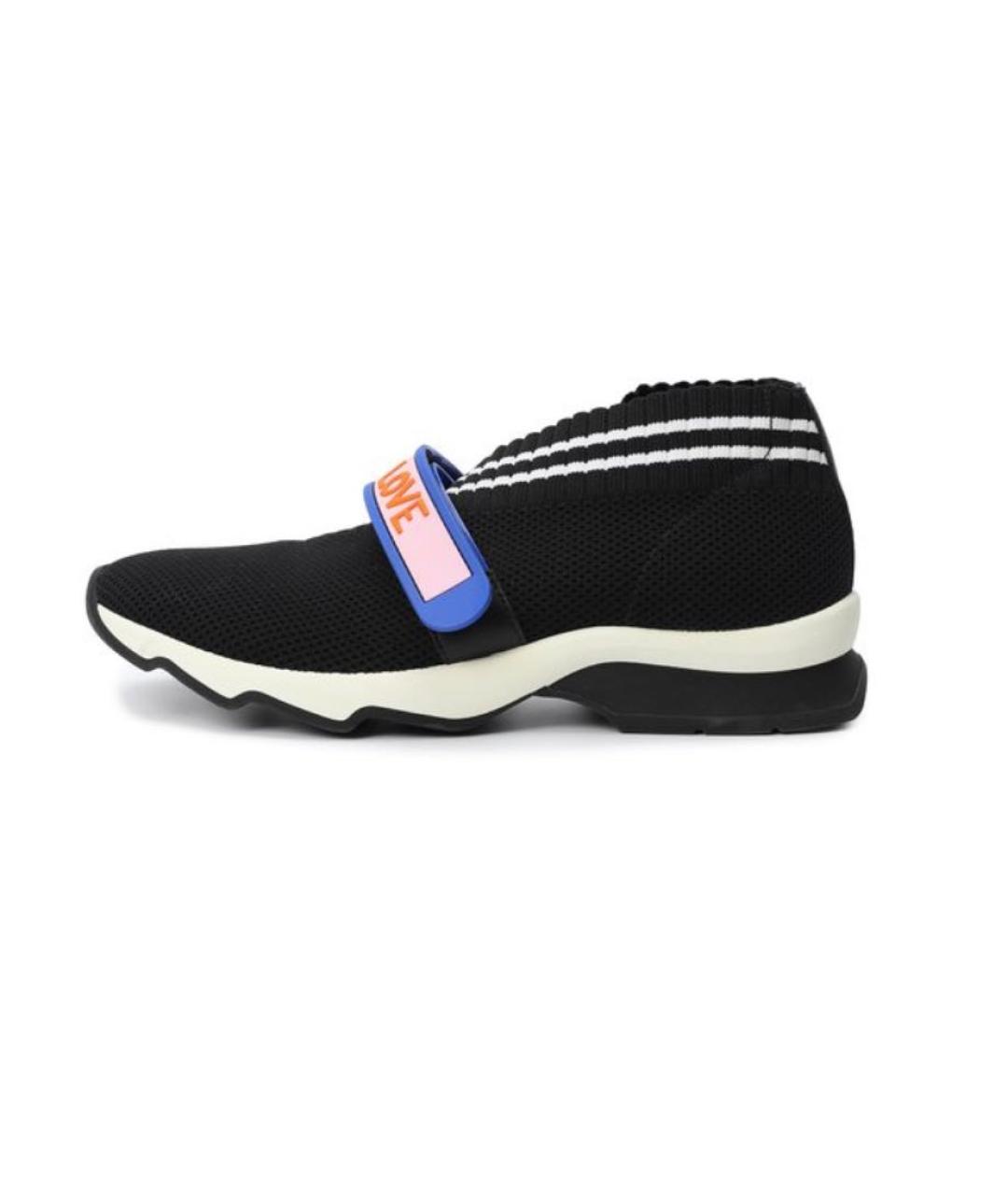 FENDI Черные текстильные кроссовки, фото 9