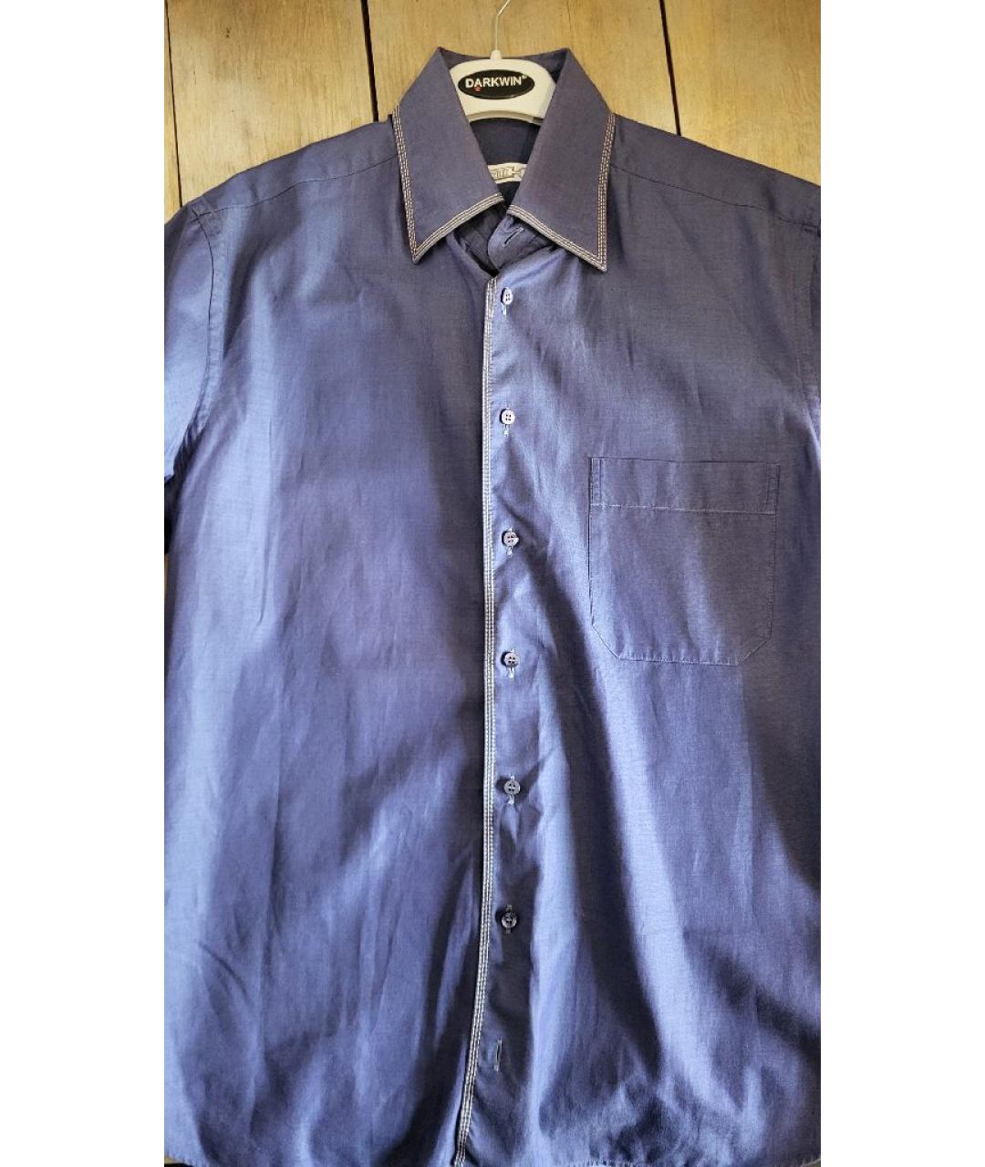 ZILLI Синяя хлопковая кэжуал рубашка, фото 3