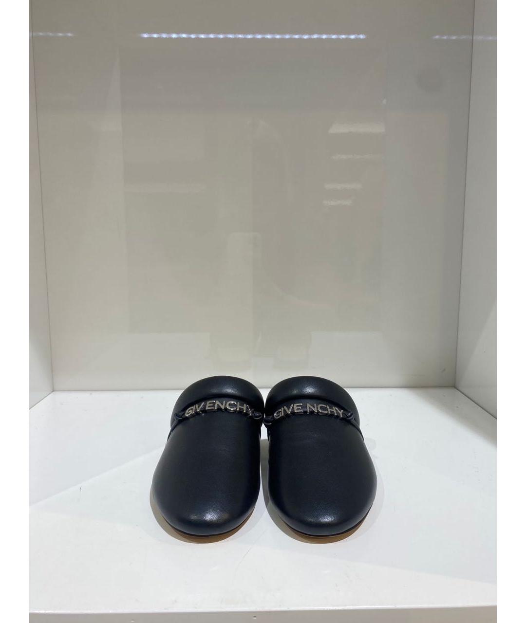 GIVENCHY Черные кожаные сабо, фото 2