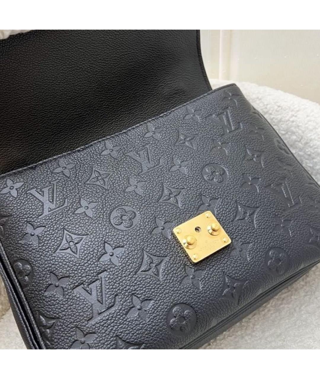 LOUIS VUITTON Черная кожаная сумка через плечо, фото 5