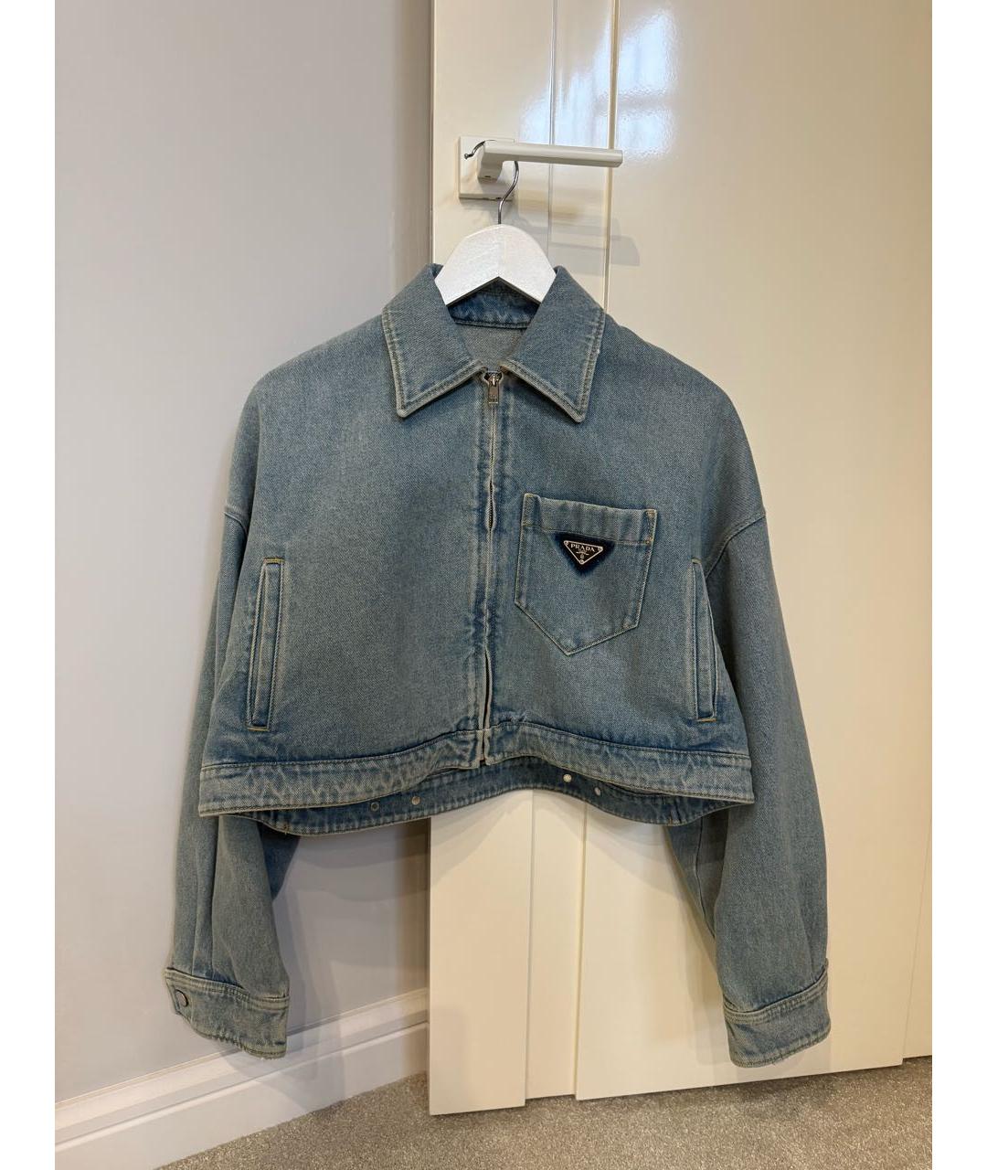 PRADA Голубая деним куртка, фото 3