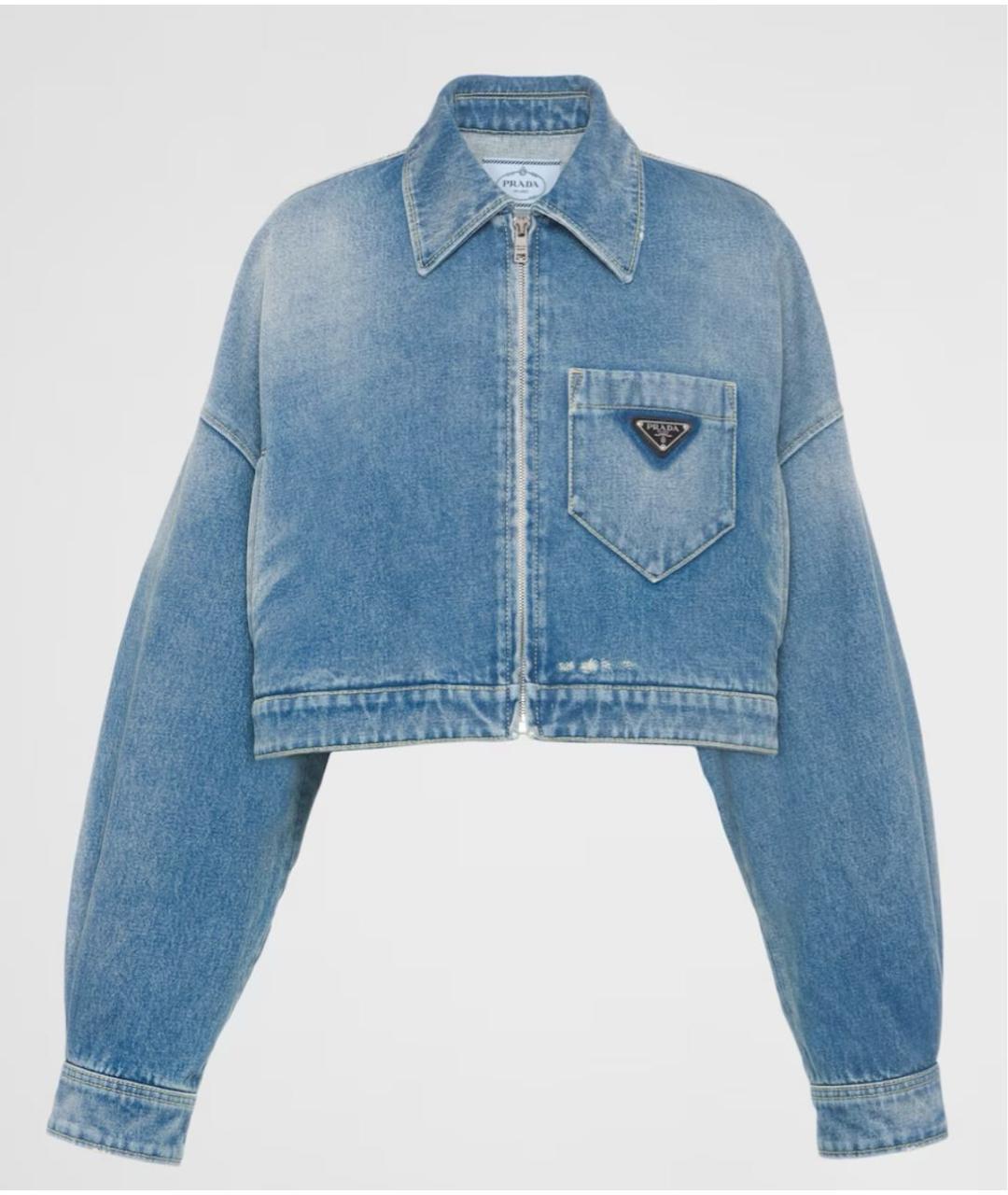 PRADA Голубая деним куртка, фото 8