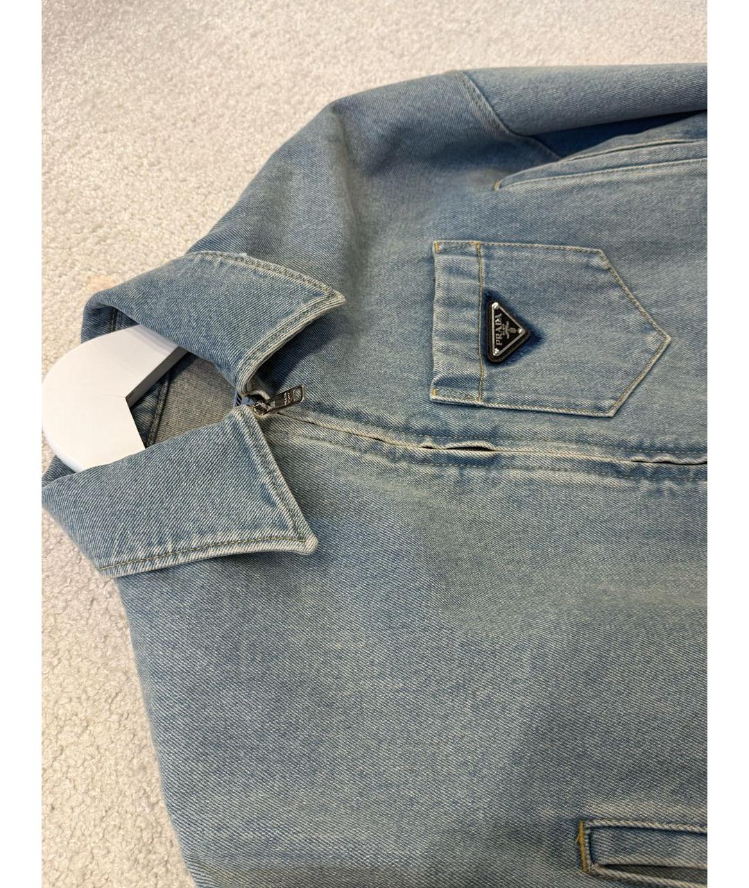 PRADA Голубая деним куртка, фото 5