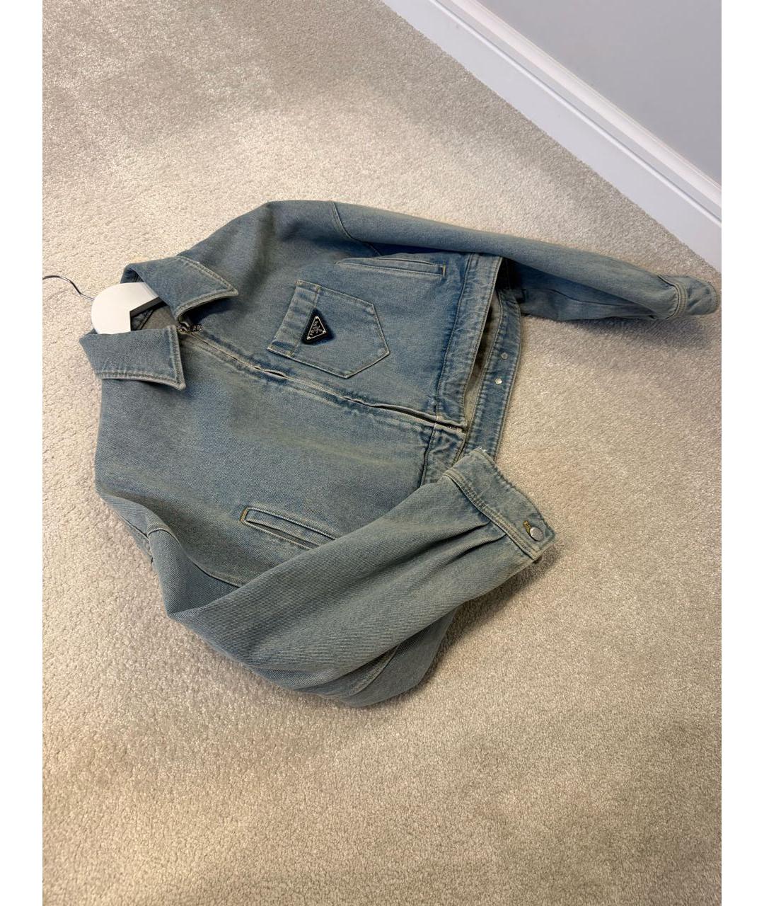 PRADA Голубая деним куртка, фото 4