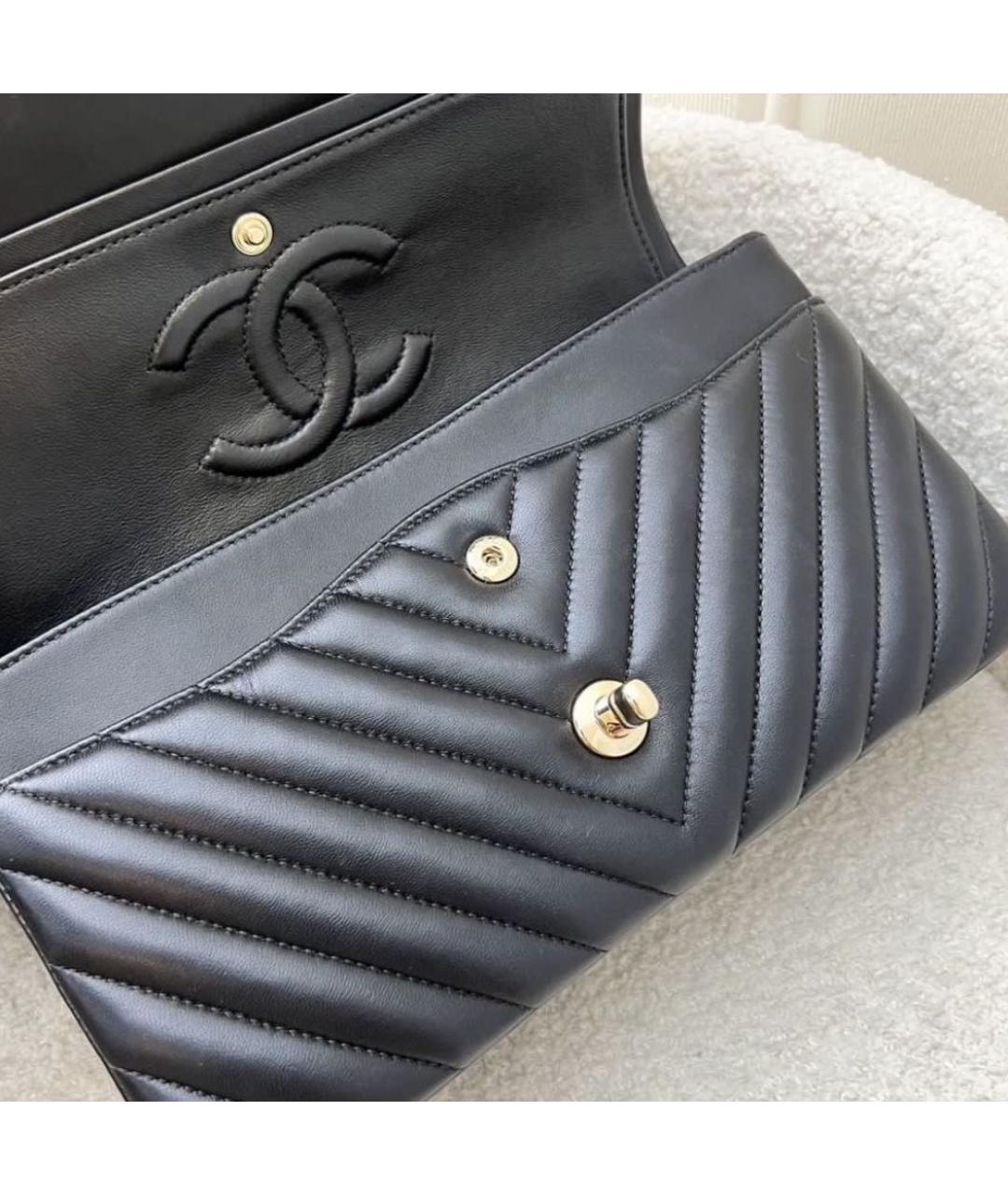 CHANEL Черная кожаная сумка через плечо, фото 4