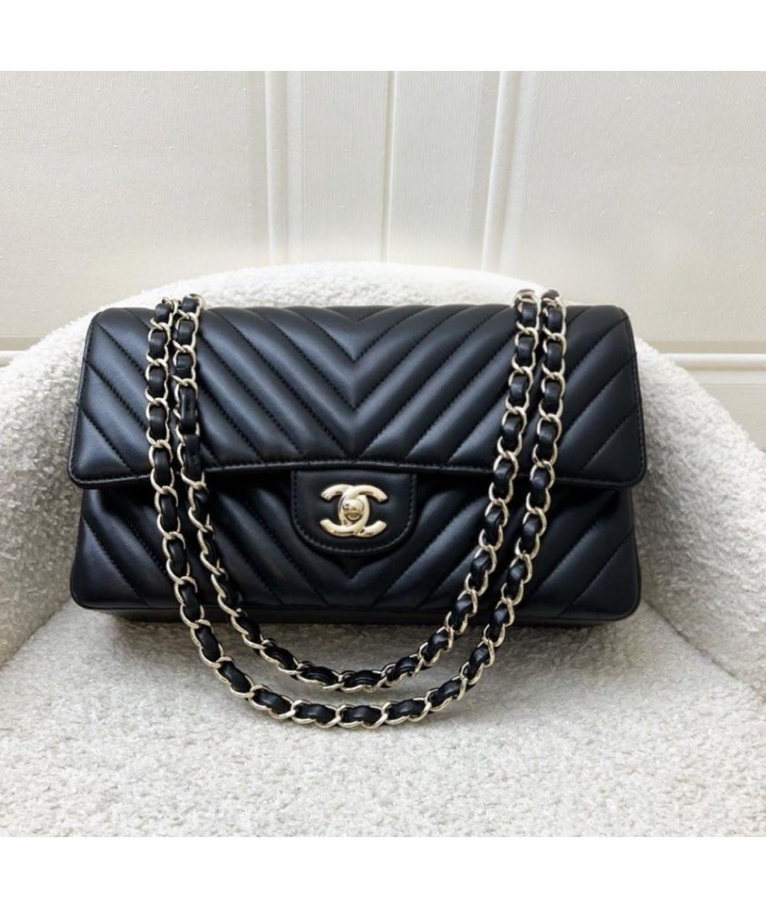CHANEL Черная кожаная сумка через плечо, фото 5