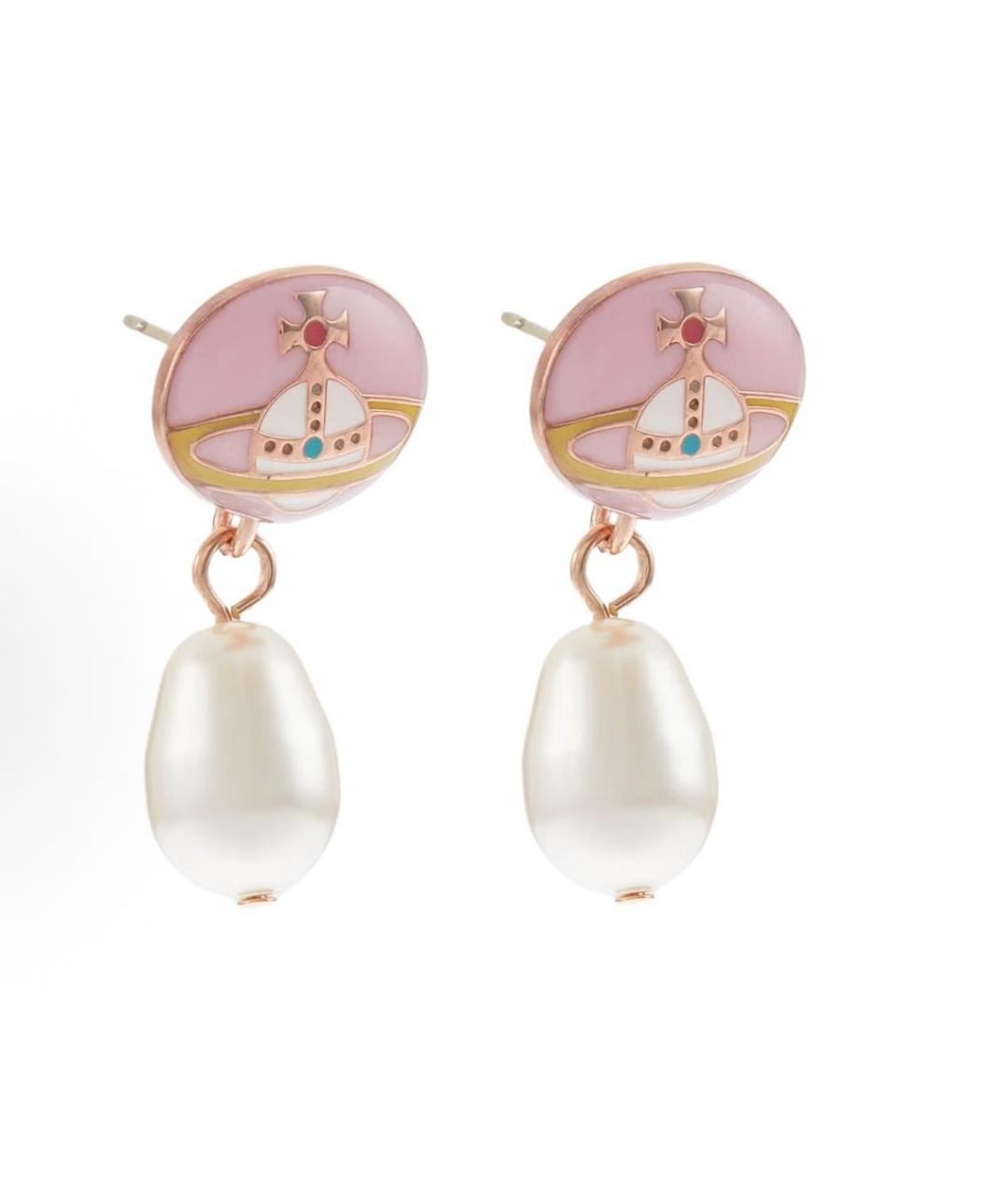 VIVIENNE WESTWOOD Розовые металлические серьги, фото 2