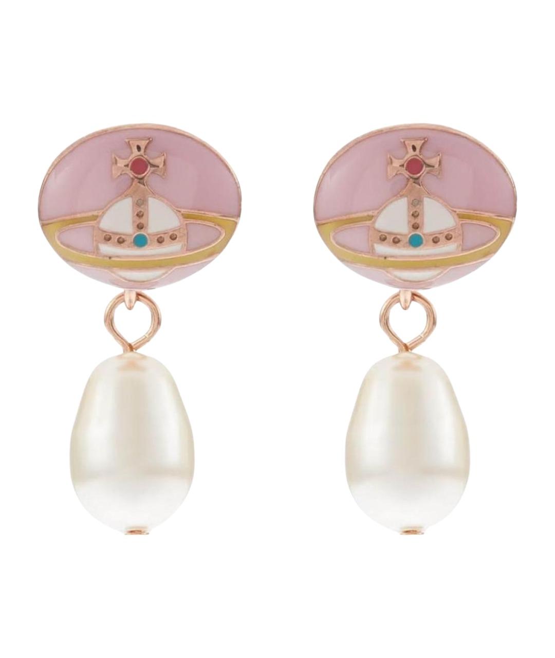 VIVIENNE WESTWOOD Розовые металлические серьги, фото 1