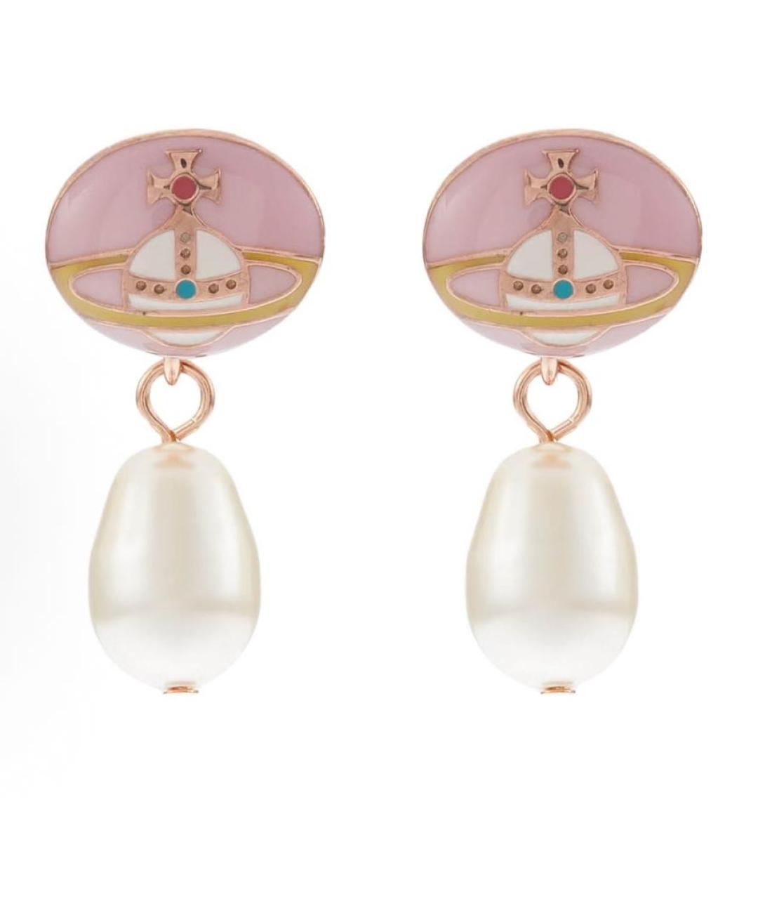 VIVIENNE WESTWOOD Розовые металлические серьги, фото 3