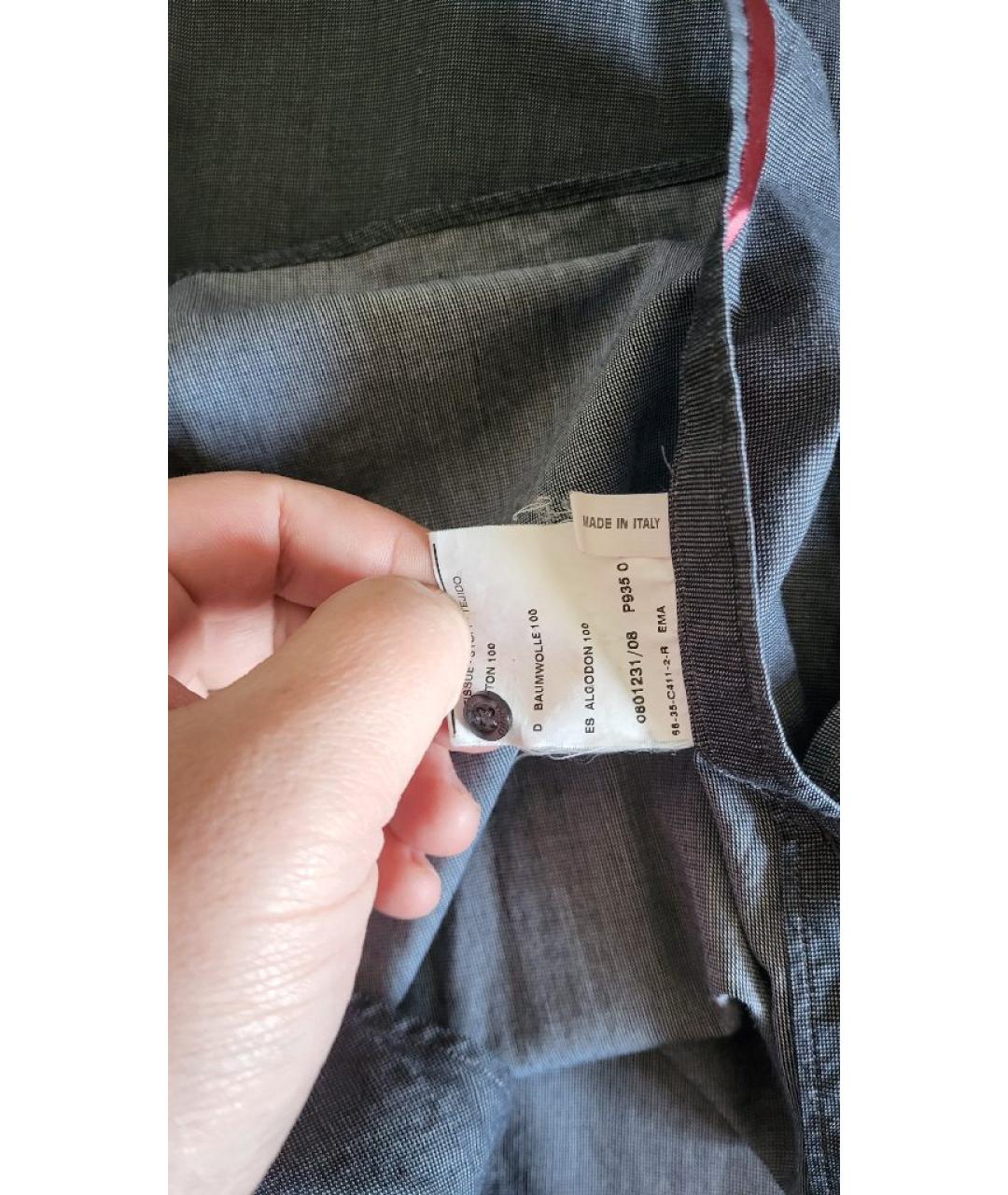 CORNELIANI Серая хлопковая кэжуал рубашка, фото 4