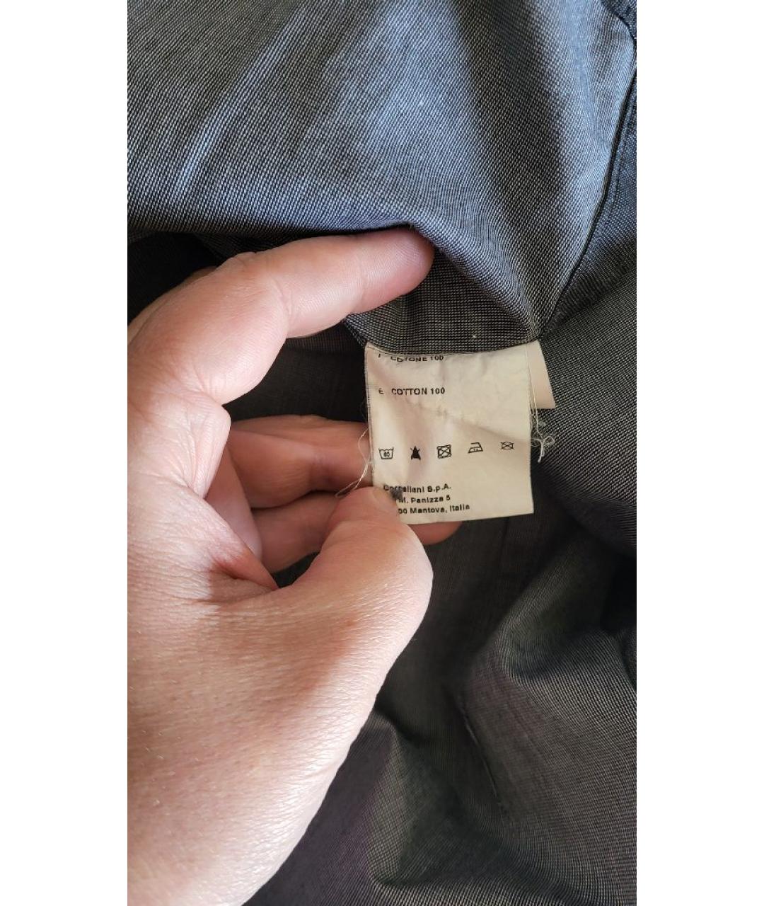 CORNELIANI Серая хлопковая кэжуал рубашка, фото 6