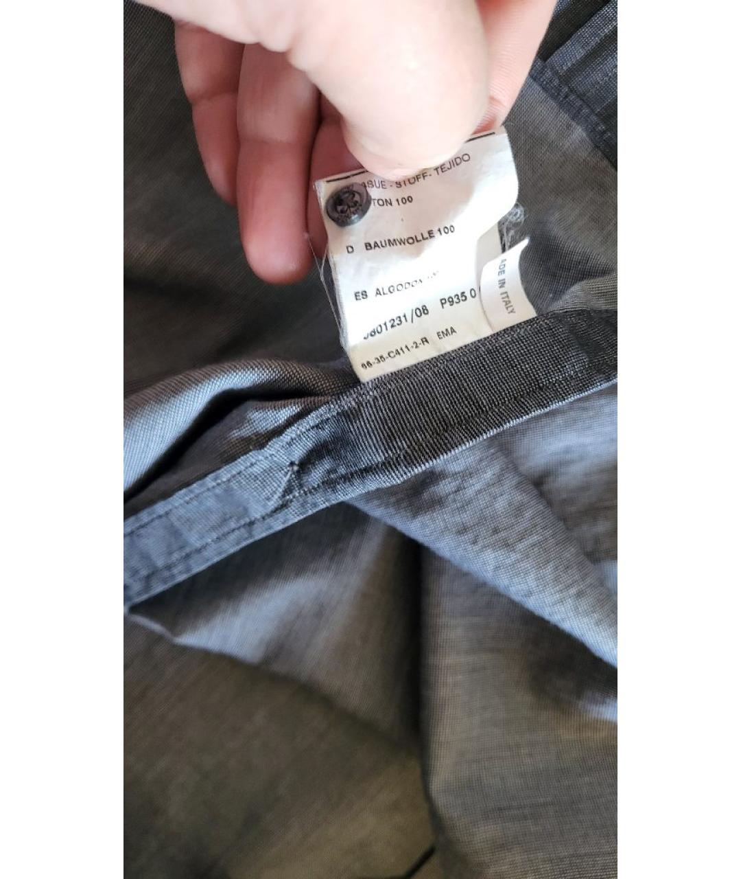 CORNELIANI Серая хлопковая кэжуал рубашка, фото 5