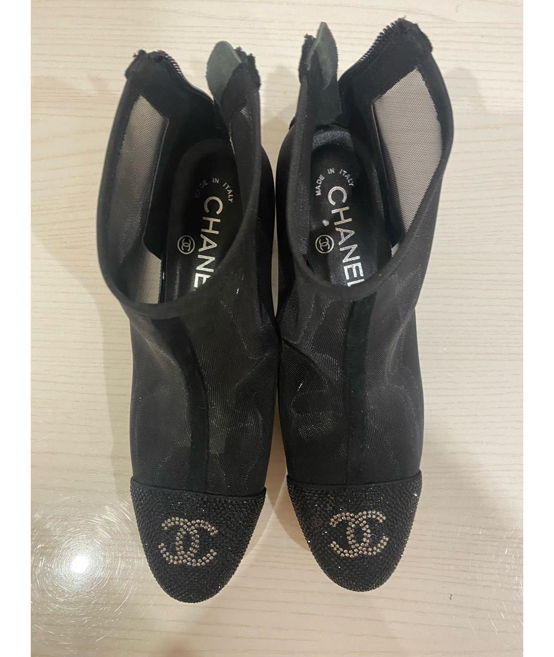 CHANEL Черные кожаные ботильоны, фото 2